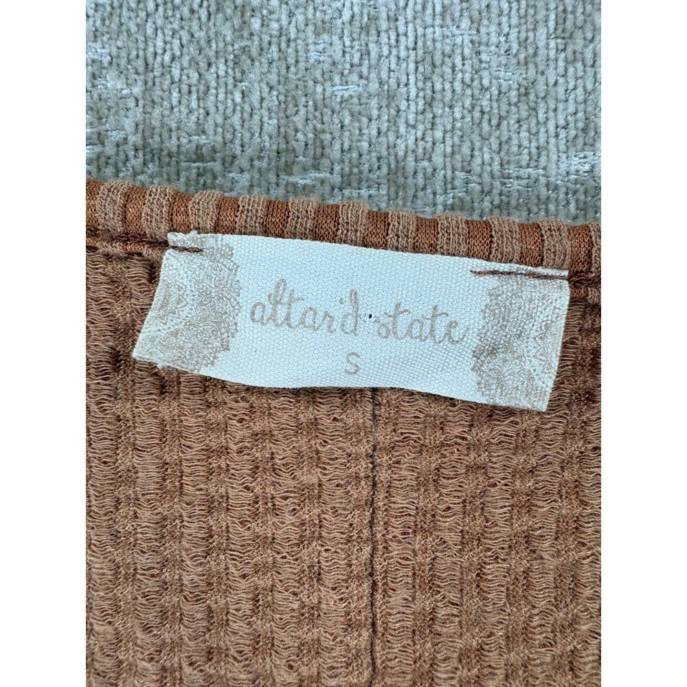 Altar'd State Waffle Knit Ruffle Crop Top - Picture 3 of 4